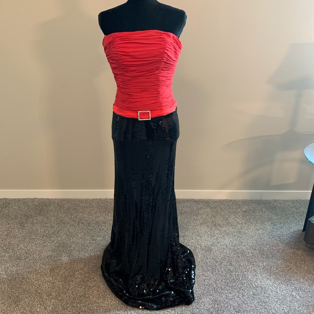 Tiffany Designs Sequin Floor Length Dress Size 6